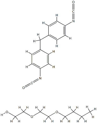 Ethanol, 2-(2-butoxyethoxy)-, reaction products with 1,1-methylenebis4-isocyanatobenzene Struktur