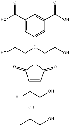 1,3-Benzenedicarboxylic acid, polymer with 1,2-ethanediol, 2,5-furandione, 2,2'-oxybis[ethanol] and 1,2-propanediol Struktur
