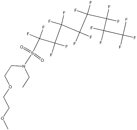 α-[2-[乙基[(十七氟辛基)磺酰基]氨基]乙基]-ω-甲氧基聚(氧-1,2-乙二基) 结构式