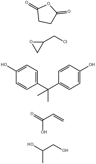 2-Propenoic acid, monoester with 1,2-propanediol, polymer with (chloromethyl)oxirane, dihydro-2,5-furandione and 4,4-(1-methylethylidene)bisphenol,68958-77-0,结构式
