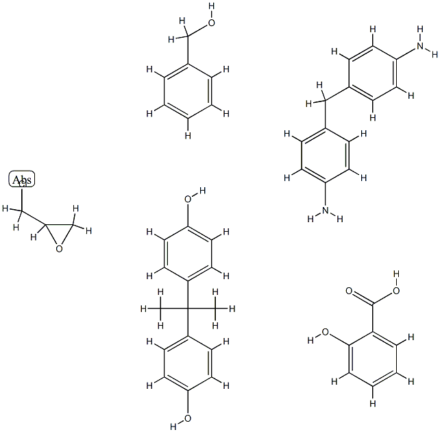 Benzoic acid, 2-hydroxy-, reaction products with benzyl alc., bisphenol A-epichlorohydrin polymer and 4,4'-methylenebis[benzenamine] Struktur