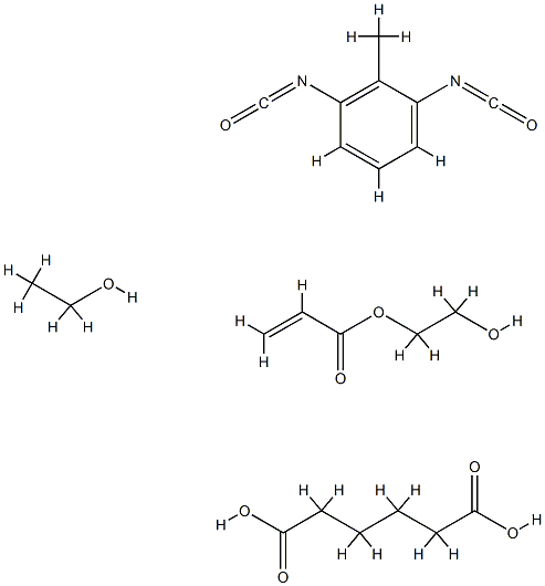 丙烯酸2-羟乙基酯封端的己二酸与1,3-二异氰酸酯合甲基苯和1,2-乙二醇的聚合物, 69011-30-9, 结构式