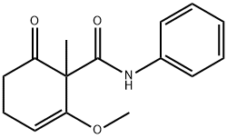 2-Cyclohexene-1-carboxamide,2-methoxy-1-methyl-6-oxo-N-phenyl-(9CI) Struktur