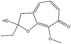 7H-Cyclohepta[b]furan-7-one,2-ethyl-2,3-dihydro-2-hydroxy-8-methoxy-(9CI) Struktur