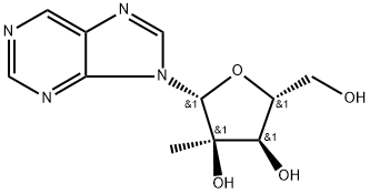 9-(2-C-Methyl-β-D-ribofuranosyl)purine Struktur