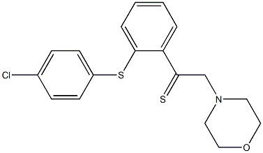 4-[o-(p-クロロフェニルチオ)-α-チオキソフェネチル]モルホリン 化学構造式