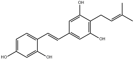 4-异戊烯基氧基白藜芦醇,69065-16-3,结构式