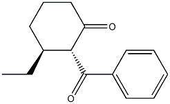 Cyclohexanone, 2-benzoyl-3-ethyl-, (2R,3S)-rel- (9CI) Structure
