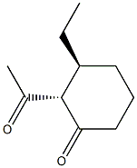 Cyclohexanone, 2-acetyl-3-ethyl-, (2R,3R)-rel- (9CI) Structure