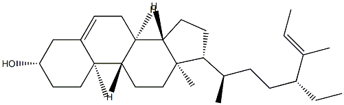 25-[(E)-エチリデン]-27-ノルスチグマスタ-5-エン-3β-オール 化学構造式