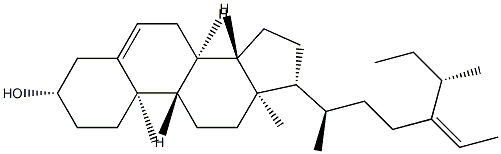 (24Z,25S)-25-Ethyl-27-norstigmasta-5,24(28)-dien-3β-ol,69081-88-5,结构式