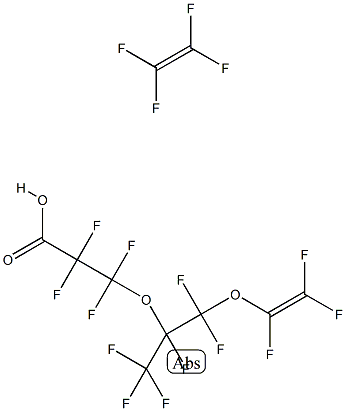 Propanoic acid, 3-[1-[difluoro [(trifluoroethenyl)oxy]methyl]-1,2,2,2-tetrafluoroethoxy]-2,2,3,3-tetrafluoro-, polymer with tetrafluoroethene Struktur