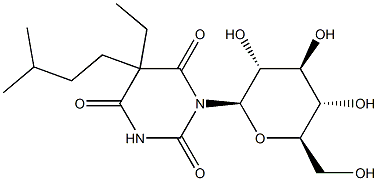 1-(beta-D-glucopyranosyl)amobarbital Struktur