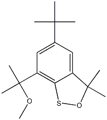 2-(2-methoxypropan-2-yl)-7,7-dimethyl-4-tert-butyl-8-oxa-9-thiabicyclo [4.3.0]nona-2,4,10-triene Structure