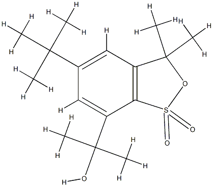 2-(7,7-dimethyl-9,9-dioxo-4-tert-butyl-8-oxa-9$l^{6}-thiabicyclo[4.3.0 ]nona-2,4,10-trien-2-yl)propan-2-ol Structure