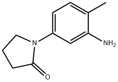 1-(3-アミノ-4-メチルフェニル)-2-ピロリジノン 化学構造式