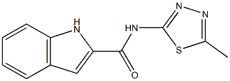 1H-Indole-2-carboxamide,N-(5-methyl-1,3,4-thiadiazol-2-yl)-(9CI),691382-94-2,结构式