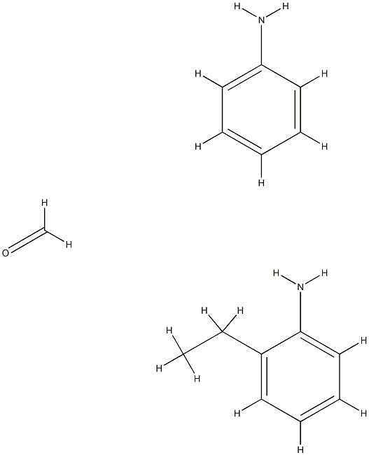 甲醛与苯胺和2-乙基苯胺的聚合物, 69178-40-1, 结构式