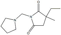 2,5-Pyrrolidinedione,3-ethyl-3-methyl-1-(1-pyrrolidinylmethyl)-(9CI) Struktur