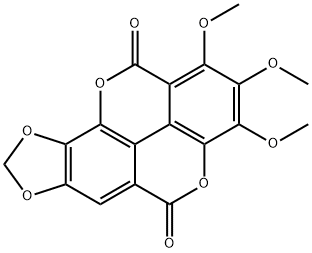 3,4,5-O-trimethyl-3',4'-O,O-methylidineflavellagic acid Structure