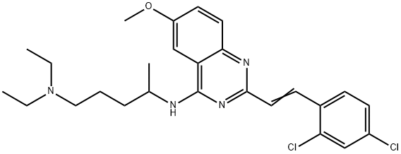 1,4-Pentanediamine, N(sup 4)-(2-(2-(2,4-dichlorophenyl)ethenyl)-6-meth oxy-4-quinazolinyl)-N(sup 1),N(sup 1)-diethyl- Structure