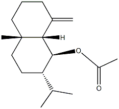 (1S,8aβ)-Decahydro-4aβ-methyl-8-methylene-2α-(1-methylethyl)naphthalen-1β-ol acetate Struktur