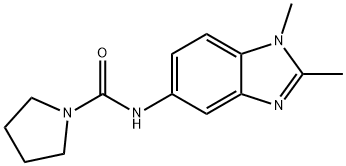 1-Pyrrolidinecarboxamide,N-(1,2-dimethyl-1H-benzimidazol-5-yl)-(9CI) 结构式