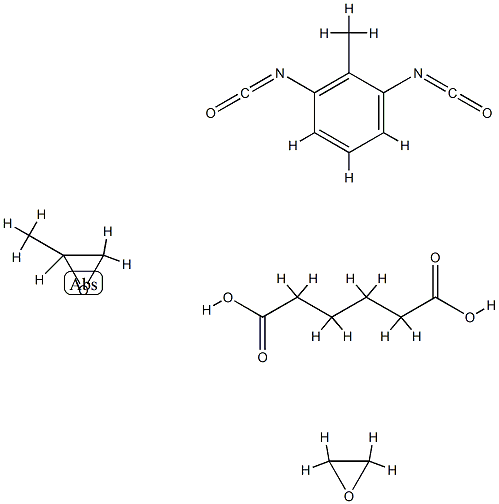 Hexanedioic acid, polymer with 1,3-diisocyanatomethylbenzene, methyloxirane and oxirane Structure