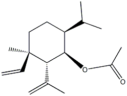 (1R)-3β-Ethenyl-3-methyl-2α-(1-methylethenyl)-6β-(1-methylethyl)cyclohexan-1β-ol acetate,69350-63-6,结构式