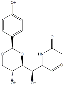 N-acetyl-4,6-(4-oxy-benzylidene)glycosamine 结构式