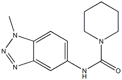 1-Piperidinecarboxamide,N-(1-methyl-1H-benzotriazol-5-yl)-(9CI) Structure