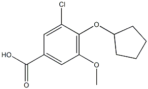 3-chloro-4-(cyclopentyloxy)-5-methoxybenzoic acid Structure