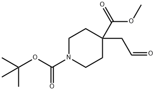 1-tert-butyl 4-Methyl 4-(2-oxoethyl)piperidine-1,4-dicarboxylate Struktur