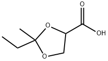 1,3-Dioxolane-4-carboxylicacid,2-ethyl-2-methyl-(9CI) 化学構造式
