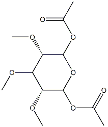 5-C-Acetyloxy-2-O,3-O,4-O-trimethyl-D-xylopyranose acetate Struktur