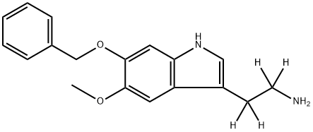 5-Methoxy-6-(phenylMethoxy)-1H-Indole-3-ethan-α,α,β,β-aMine-d4 Structure
