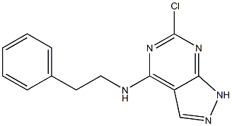 3-chloro-N-phenethyl-2,4,8,9-tetrazabicyclo[4.3.0]nona-2,4,7,10-tetrae n-5-amine Structure