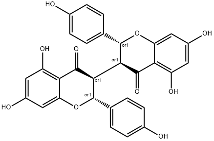 2,2',3,3'-Tetrahydro-5,5',7,7'-tetrahydroxy-2,2'-bis(4-hydroxyphenyl)-3,3'-bi[4H-1-benzopyran]-4,4'-dione|狼毒素