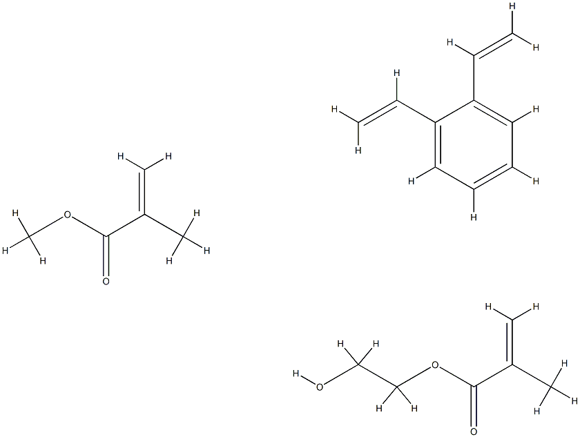 2-Propenoic acid, 2-methyl-, 2-hydroxyethyl ester, polymer with diethenylbenzene and methyl 2-methyl-2-propenoate 结构式