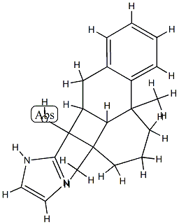 2,3,3a,4,4a,5,9b,9c-オクタヒドロ-4-(1H-イミダゾール-2-イル)-3a,9b-ジメチル-1H-シクロブタ[jk]フェナントレン-4-オール 化学構造式