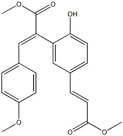 2-Hydroxy-5-(3-methoxy-3-oxo-1-propen-1-yl)-α-[(4-methoxyphenyl)methylene]benzeneacetic acid methyl ester Structure