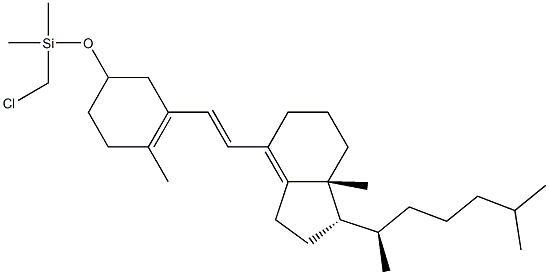 (6E)-3β-[(クロロメチル)ジメチルシロキシ]-9,10-セココレスタ-5(10),6,8(14)-トリエン 化学構造式