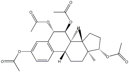 1,3,5(10)-Estratriene-3,6β,7α,17β-tetrol tetraacetate Structure