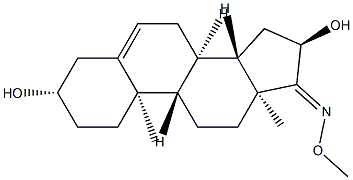 3β,16α-Dihydroxyandrost-5-en-17-one O-methyl oxime Structure