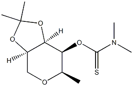 2,6-Anhydro-1-deoxy-4-O,5-O-(1-methylethylidene)-D-arabino-hexitol dimethylcarbamothioate Structure