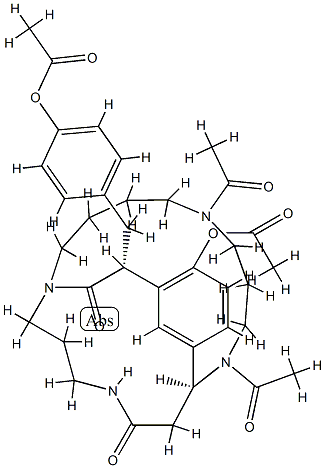 69721-67-1 (11S,17R)-6,10-Diacetyl-15-acetyloxy-17-[(4-acetyloxyphenyl)methyl]-1,6,10,22-tetraazatricyclo[9.7.6.112,16]pentacosa-12,14,16(25)-triene-18,23-dione