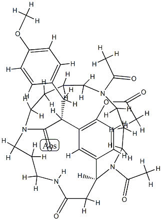 (11S,17R)-6,10-Diacetyl-15-acetyloxy-17-[(4-methoxyphenyl)methyl]-1,6,10,22-tetraazatricyclo[9.7.6.112,16]pentacosa-12,14,16(25)-triene-18,23-dione|