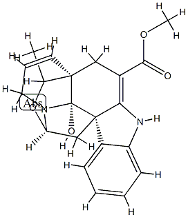(12β)-2,3,6,7-Tetradehydro-10β,20-epoxy-19α-hydroxyaspidospermidine-3-carboxylic acid methyl ester 结构式