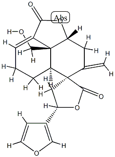 (3S,5S,5'aS)-5-(3-Furyl)-4,5,5',5'aβ,7',8',8'aα,8'b-octahydro-8'bα-hydroxymethyl-7'-methylenespiro[furan-3(2H),6'-[6H]naphtho[1,8-bc]furan]-2,2'(4'H)-dione 结构式