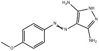 4-[(E)-2-(4-methoxyphenyl)diazenyl]-1H-pyrazole-3,5-diamine Structure